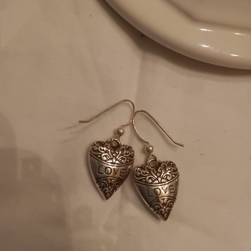 Brighton "Crystal Love" or "Love is All You Need" heart earrings. - Picture 2 of 5